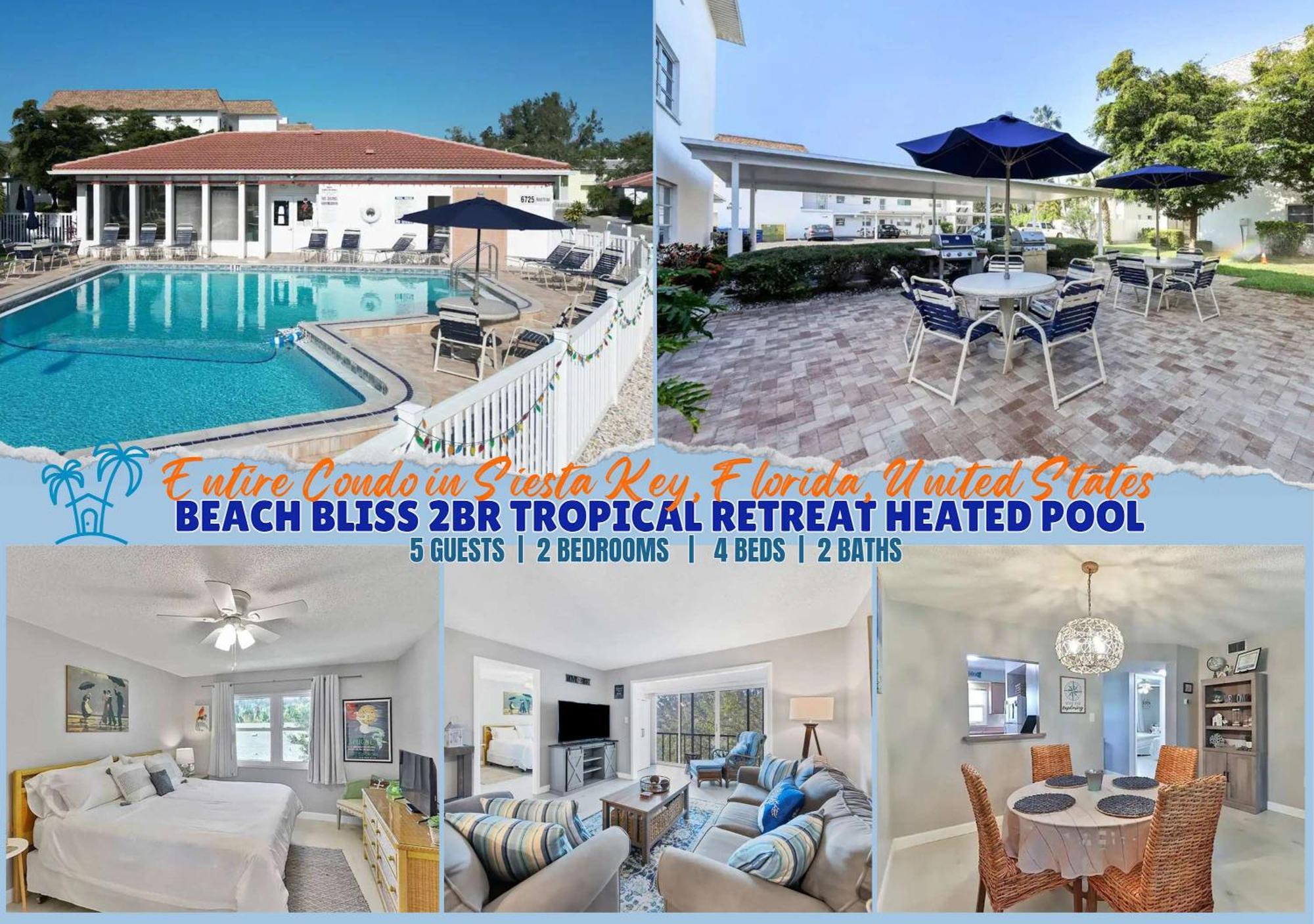 2 Bed 2 Bath Centrally Located On Siesta Key Sarasota Bagian luar foto